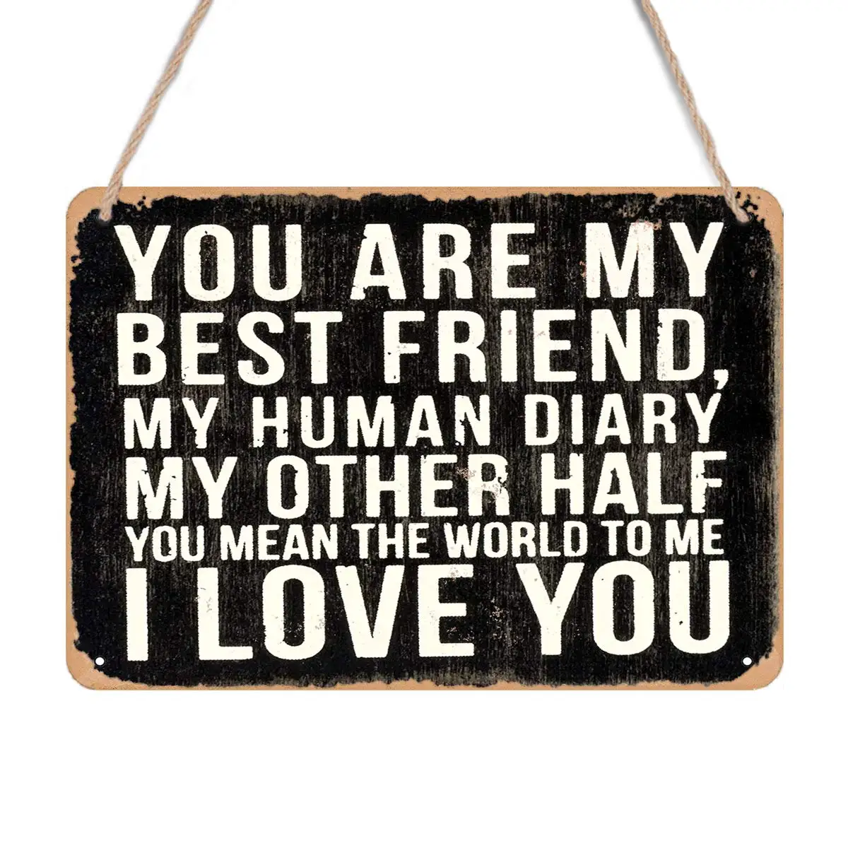 

Isaric деревянный подвесной знак 8X12 дюймов моя другая половина я люблю тебя Забавный деревянный знак
