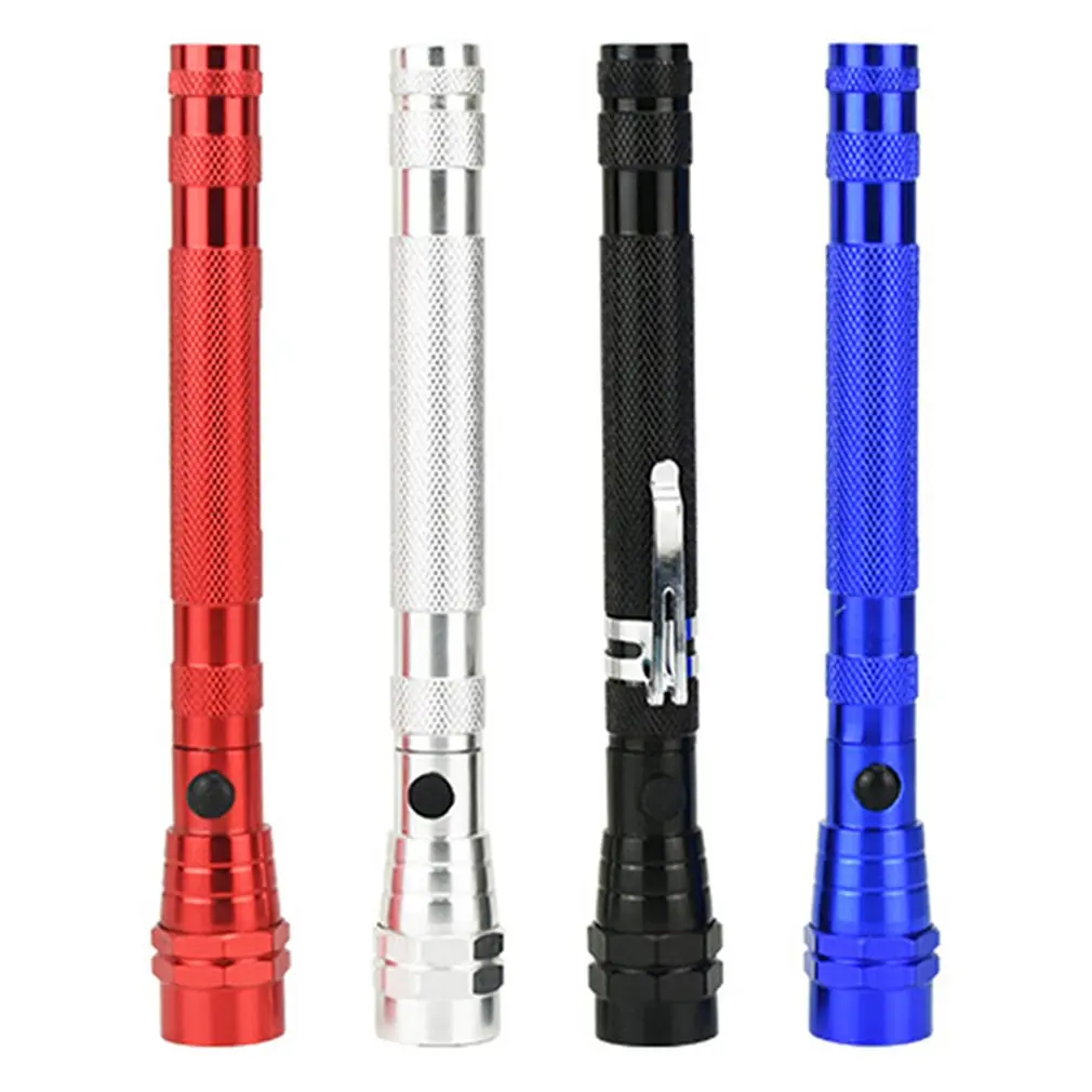Portable Size 3Led Telescopic Flexible Torch Magnetic Light Pick Up Tool Lamp Pickup Flashlight With Clip Magnet | Лампы и освещение