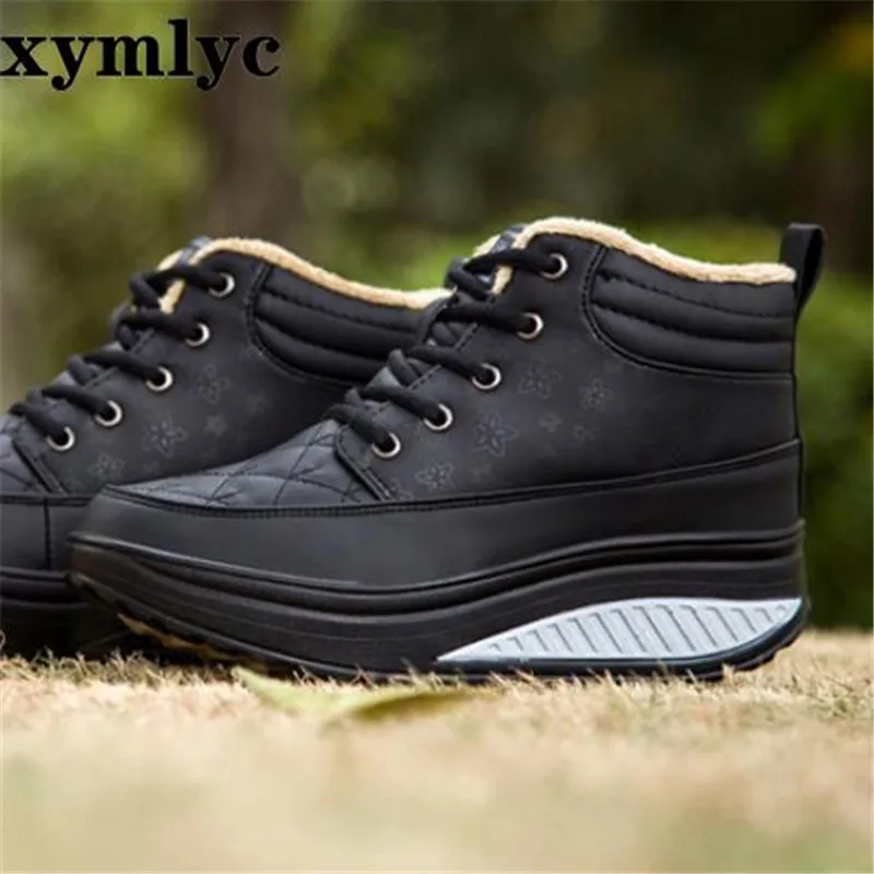 Женские ботинки Сезон Зима На шнуровке кроссовки thicksoled Досуг туристические