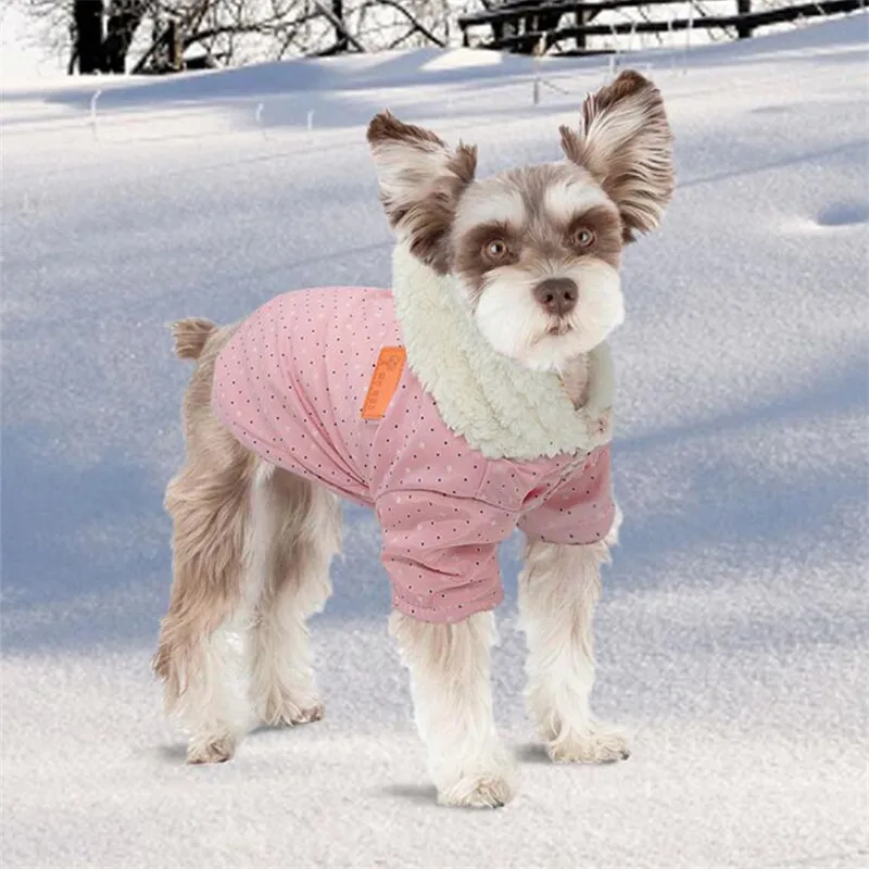 

Зимняя одежда для собак, теплая куртка с капюшоном, пальто, утепленная одежда, плюшевый пудель, костюм йоркширского шнауцера, померанского щ...