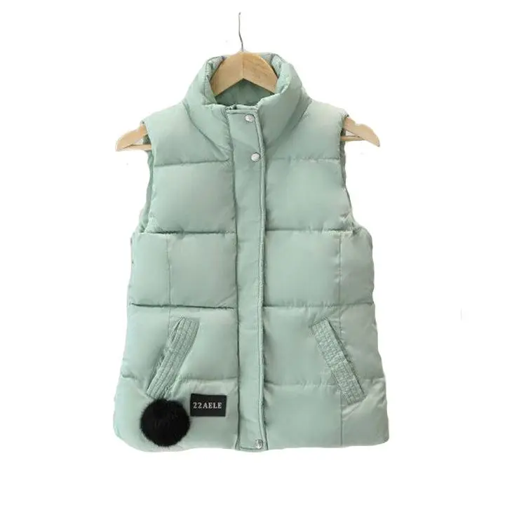 

Cotton Vest Female Qiu Dong Brief Paragraph Nice New Fashionable Joker Ma3 Jia3 Waistcoat Eiderdown Cotton Jacket Vest