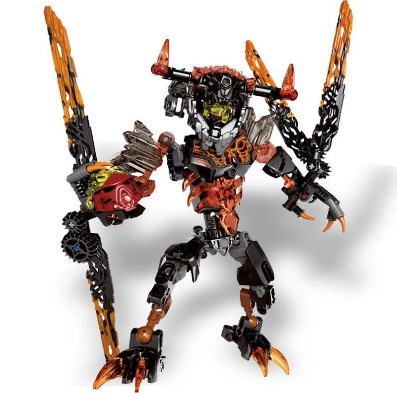 BIONICLE 118 шт 22 см Лава Фигурки зверей Модель Строительный блок кирпичи