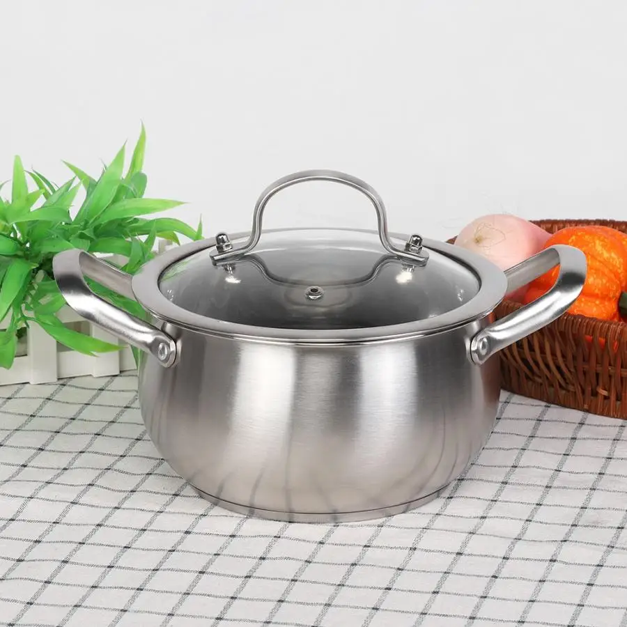 Кастрюля для молока из нержавеющей стали 18 см двойной ушной суп-горшок суповарка