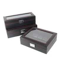 storage box luxury carbon fiber watch box case casket display box watches gifts organizer 10 seats collection present cabinet