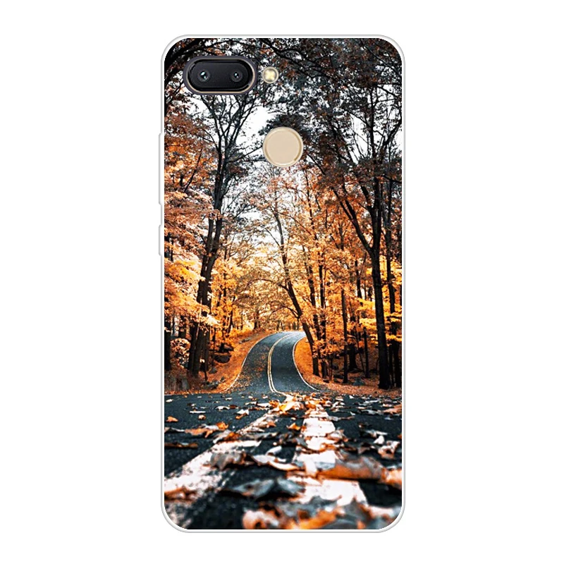 Слоновая кость Темный чехол для Xiaomi Redmi 6, мягкий силиконовый чехол для Xiaomi Redmi6 5,4", задняя крышка - Цвет: Слоновая кость