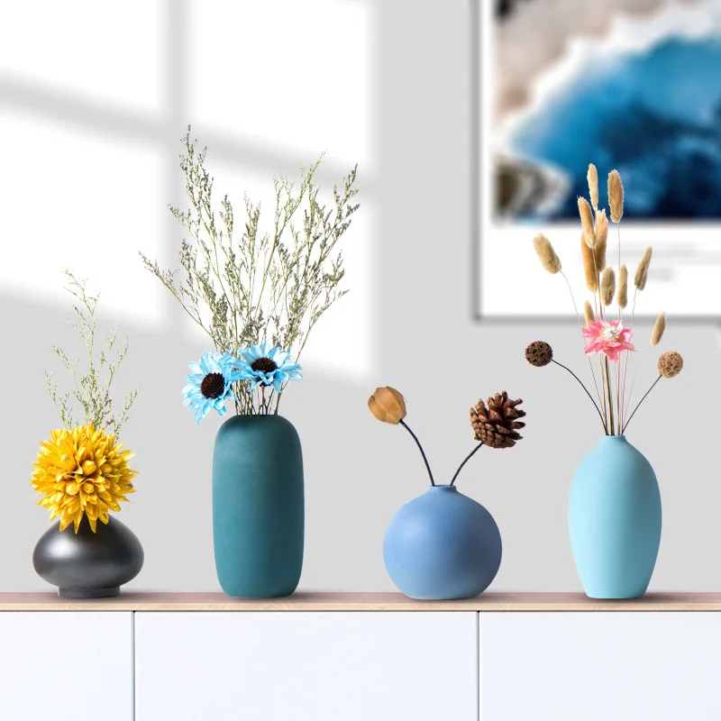 

Modern Minimalist Flower Vases For Homes Home Living Room Decoration Accessories Creative Flower-arranging Ceramic Vase