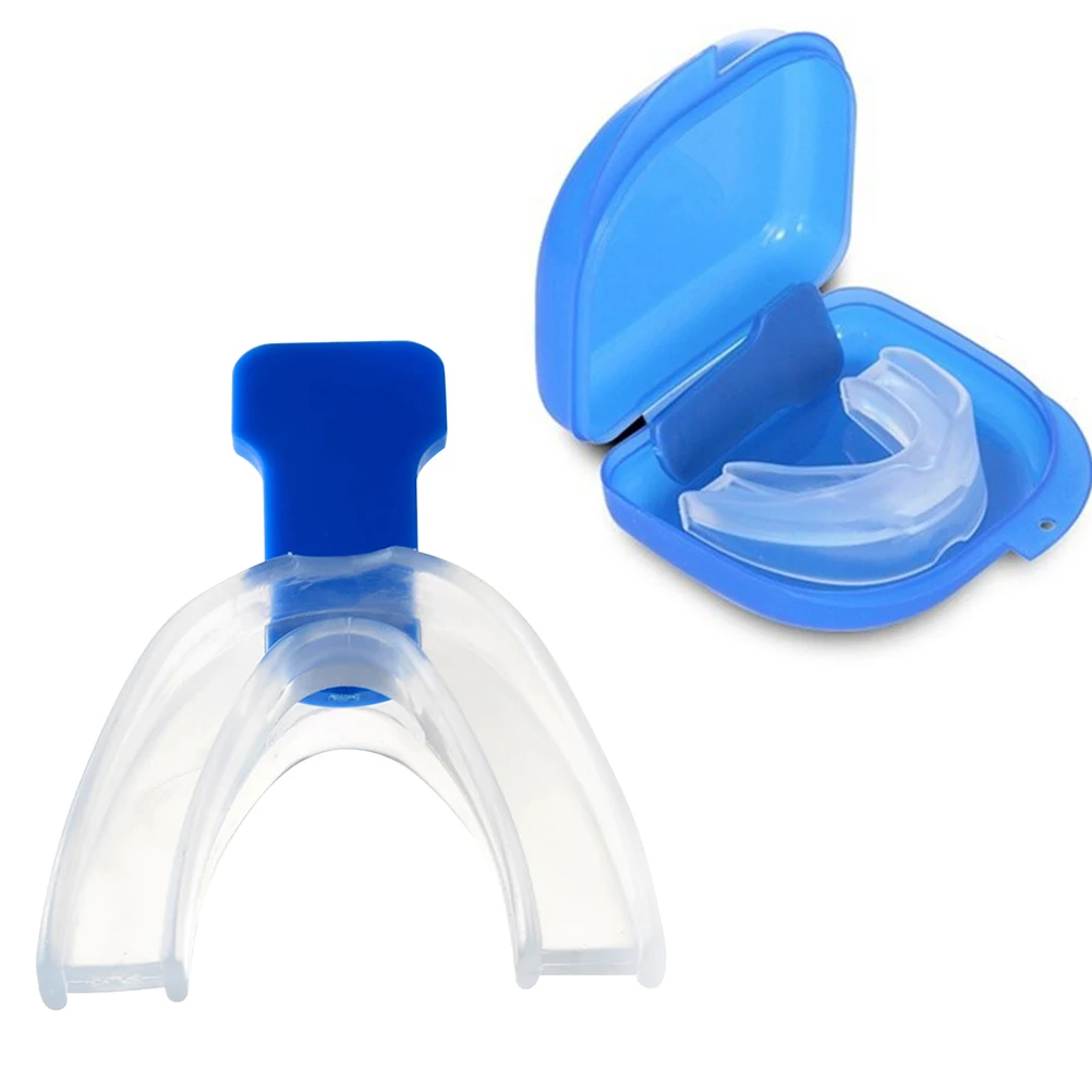 2pcs Stop Snoring Anti Snore Mouthpiece Apnea Guard Bruxism Tray Sleeping Aid Mouthguard