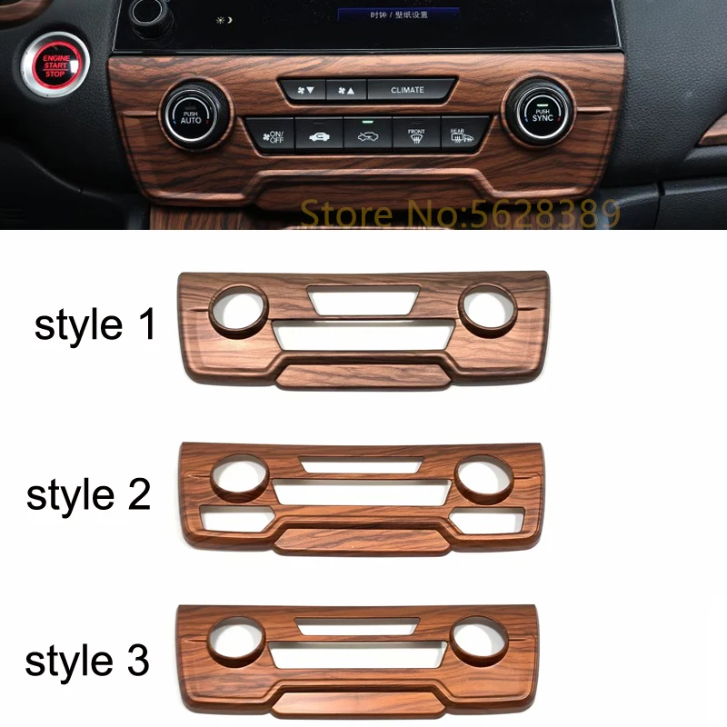 

Для Honda CR-V 2017-2021 1 шт. персикового дерева, АБС-пластик, автомобильный передний переключатель кондиционера ручка Панель накладка автомобиля Средства для укладки волос