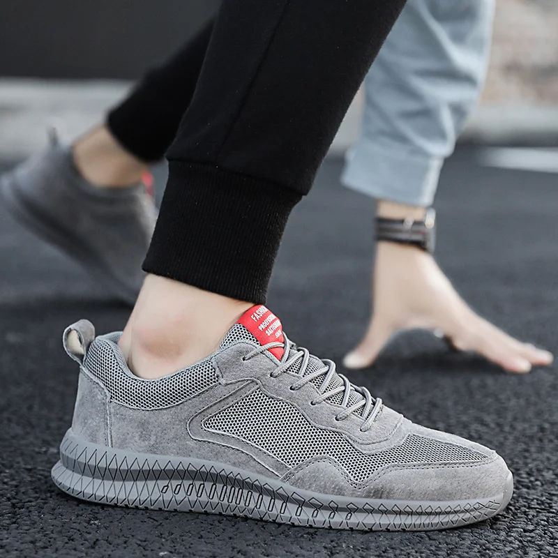 

Men Running Shoes Sheen men's spring 2021 new mesh soft sole casual sports versatile trend board fashionable shoes traniers