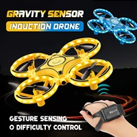 mini watch rc drone sensing gesture infrared induction quadcopter intelligent remote control led ufo helicopter toys for boy 40