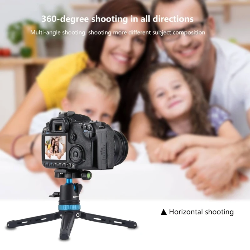 

PULUZ Metal Desktop Tripod Portable Pocket Mini Adjustable Mount with 360 Degree Ball Head for DSLR & Digital Cameras Shooting