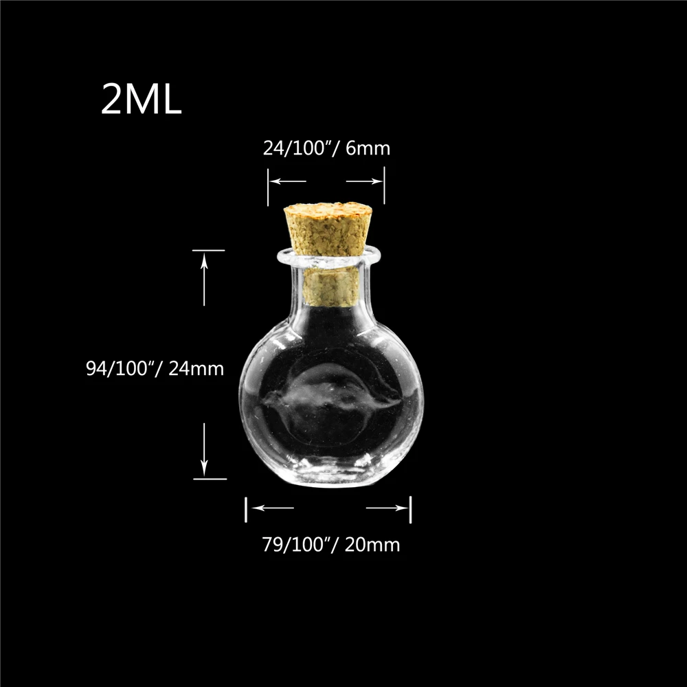 Мини-стеклянные хроматические бутылки подвески фотообои с пробками свадебные