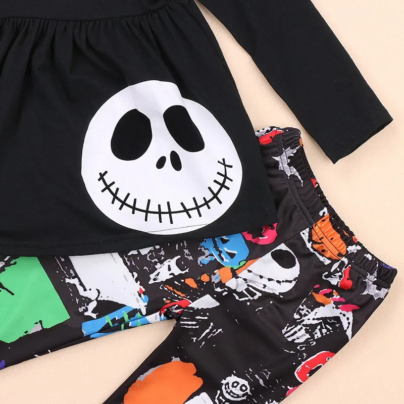Комплект из 2 предметов праздничная одежда для детей на Хэллоуин футболки с