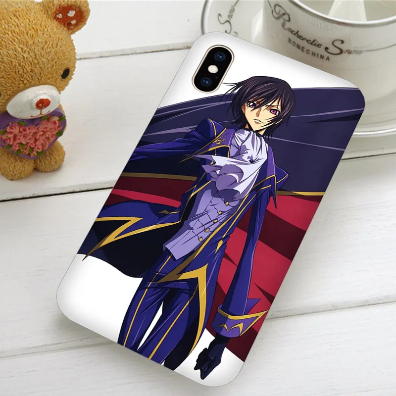 Аниме код Geass Мягкий ТПУ чехол для телефона iphone 4 4s 5c 5s 5 SE 6 6s 7 8 plus X XR XS 11 Pro Max Shell |