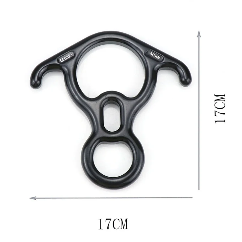 

Aluminum Rock Climbing Descender 8 Descend Ring Downhill Eight Ring With Bent-Ear Rappelling Gear Belay Device Equipment 50Ng