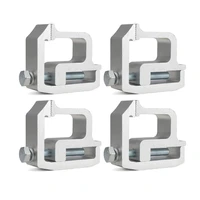 4 pcs universal truck cap topper camper shell mounting clamps heavy duty aluminum silver