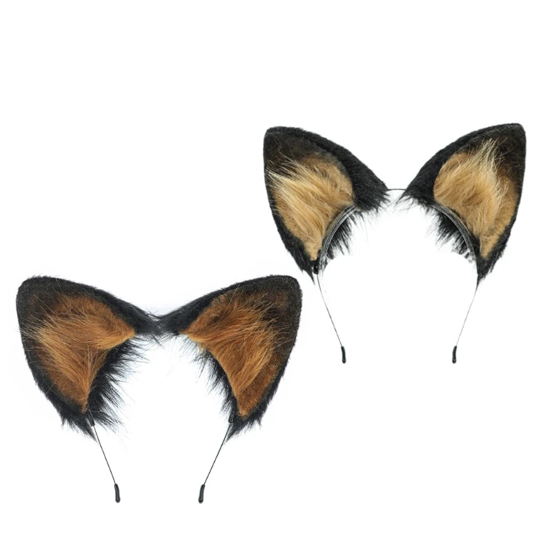 

Fashion Realistic Hair Band Cosplay Halloween Anime Costume German Shepherd Ear Headband for theme Costume Party Favor