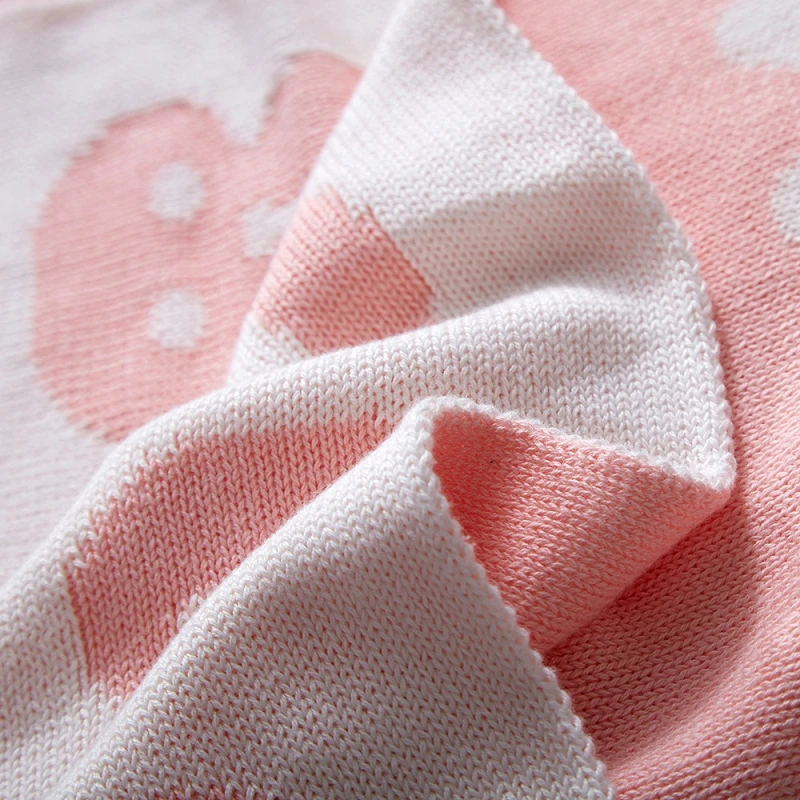 

Bubble Kiss Cartoon Knitted Blanket Nap Sofa Cover Blanket Double-Sided Children Sleeping Blanket Modern Design Throw Blanket