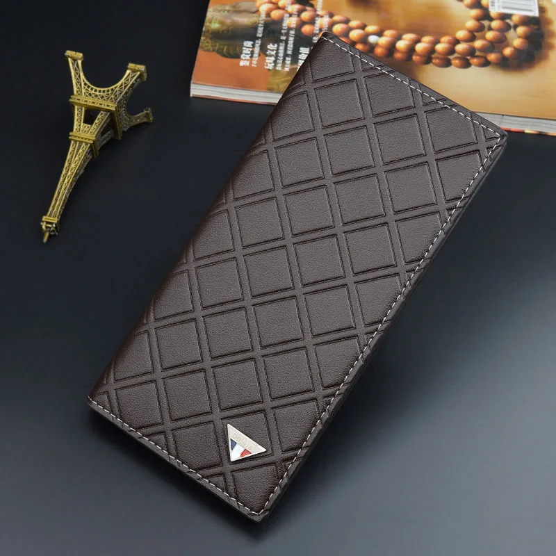 Мужской деловой Длинный кошелек тонкий из искусственной кожи модный мужской в