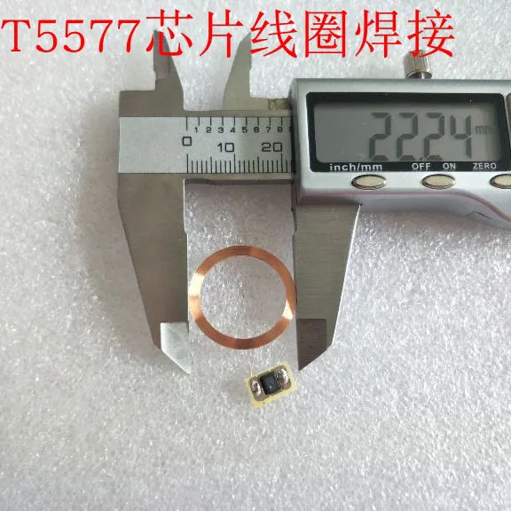 22 мм Диаметр 125 кГц ID записываемый чип T5577 и катушки RFID COB антенна 10 шт./лот|RFID бирки