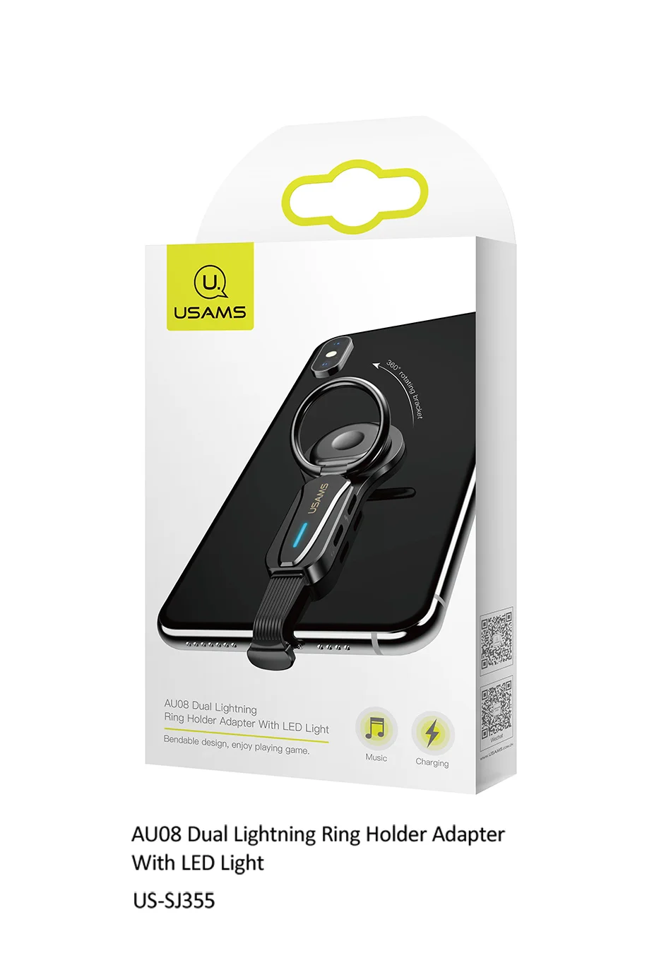 USAMS Тип C 3,5 мм Aux адаптер type-c OTG Аудио адаптер для samsung S10 S9 USB C к type C двойной QC PD 3,0 адаптер быстрой зарядки