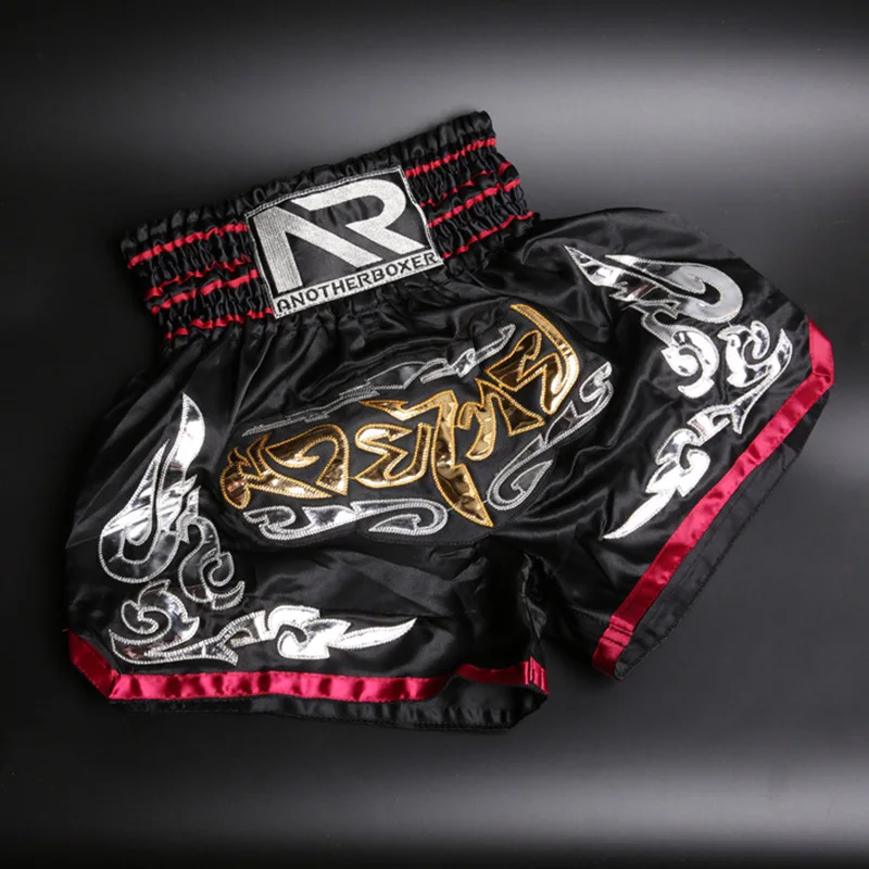 Муай Тай боксерские трусы MMA вышитая Спортивная Фитнес борьба Kick Короткие штаны