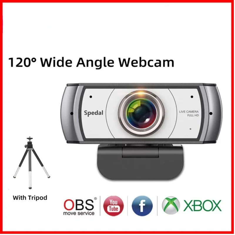 

Spedal C920 Pro 120 широкоугольная веб-камера Full HD 1080P со штативом, официальное программное обеспечение, USB веб-камера, программное обеспечение для у...