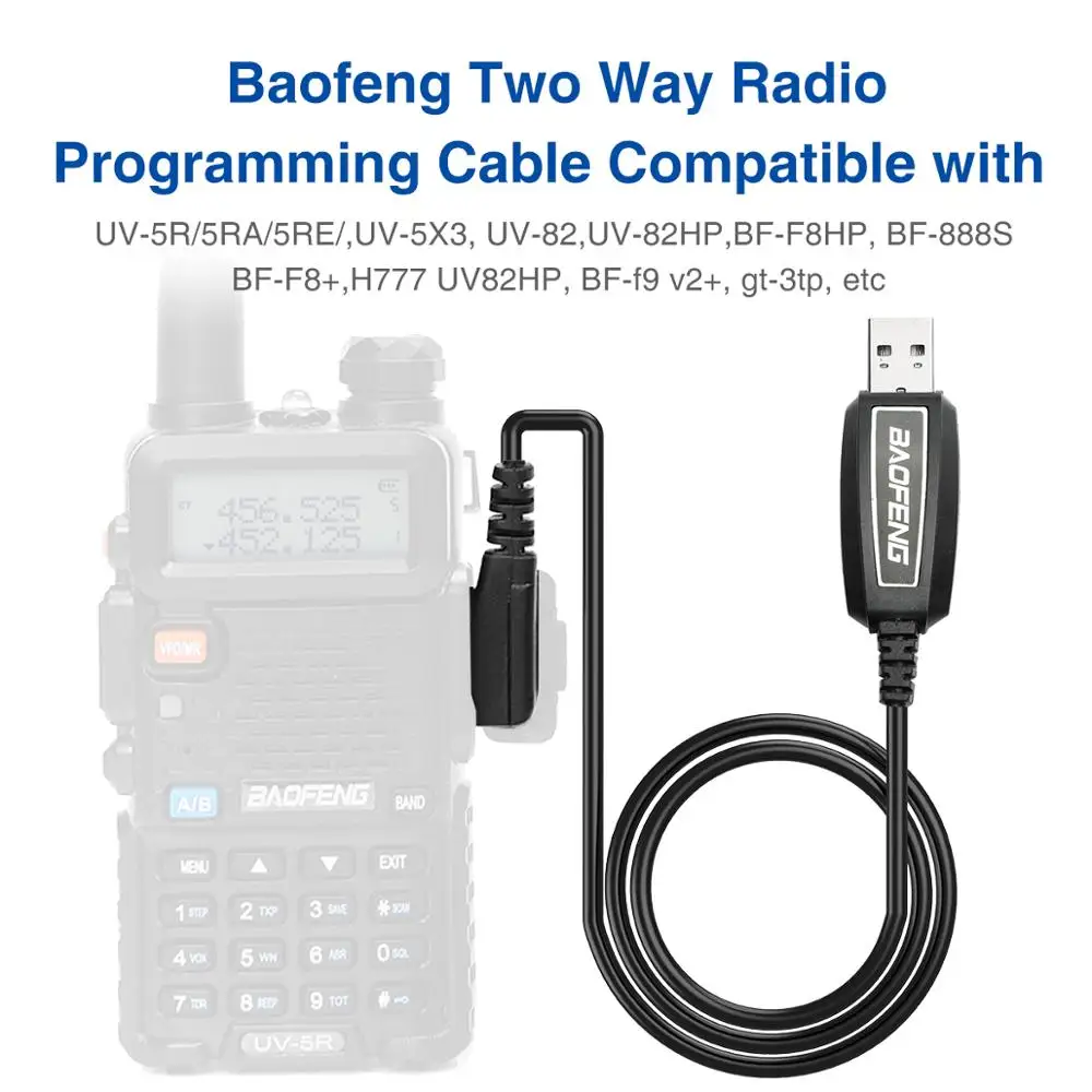 

Baofeng Chip Drive-Free Programming Cable PL2303 For Baofeng UV-5R BF-F8HP BF-888S Handheld Ham RadioTwo Way Radio