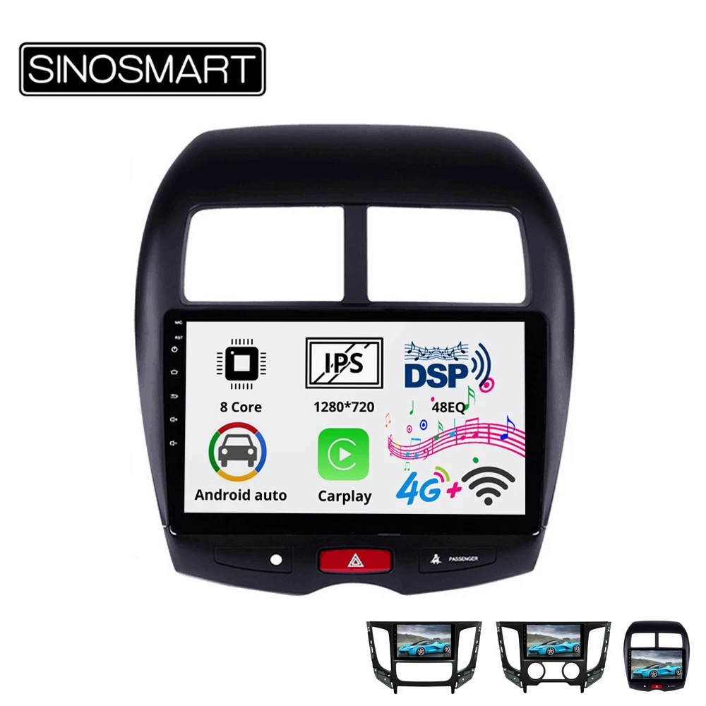 Sinosmart IPS/QLED экран автомобильный gps мультимедийный радио навигационный плеер для