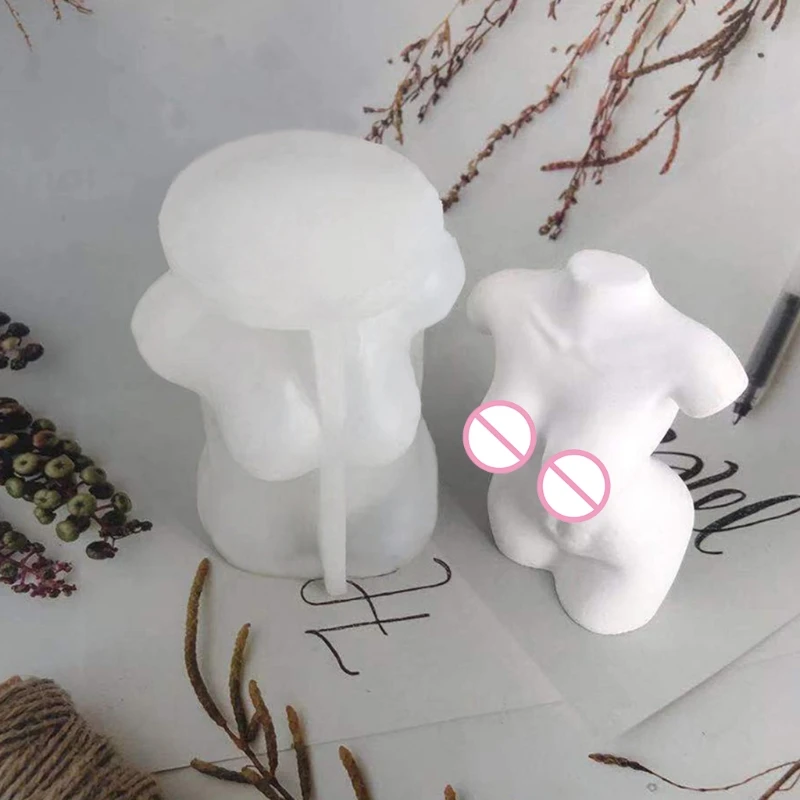 

3D Art Body Candle Crystal Epoxy Resin Mold Human Aromatherapy Plaster Wax Silicone Mould DIY Crafts Decor Making Tool