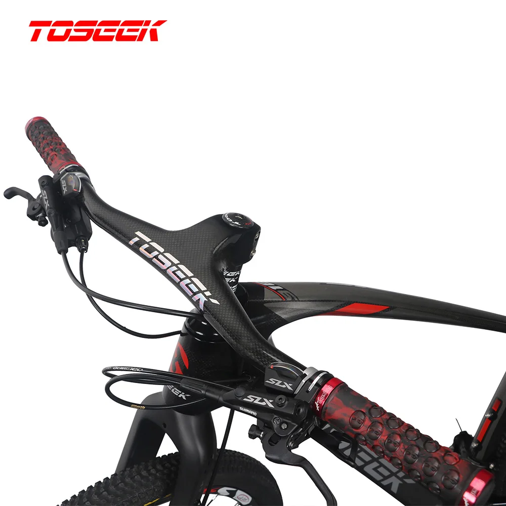 Матовый 3K/3k глянцевый MTB велосипедный Riser-17 градусов одноформный Интегрированный