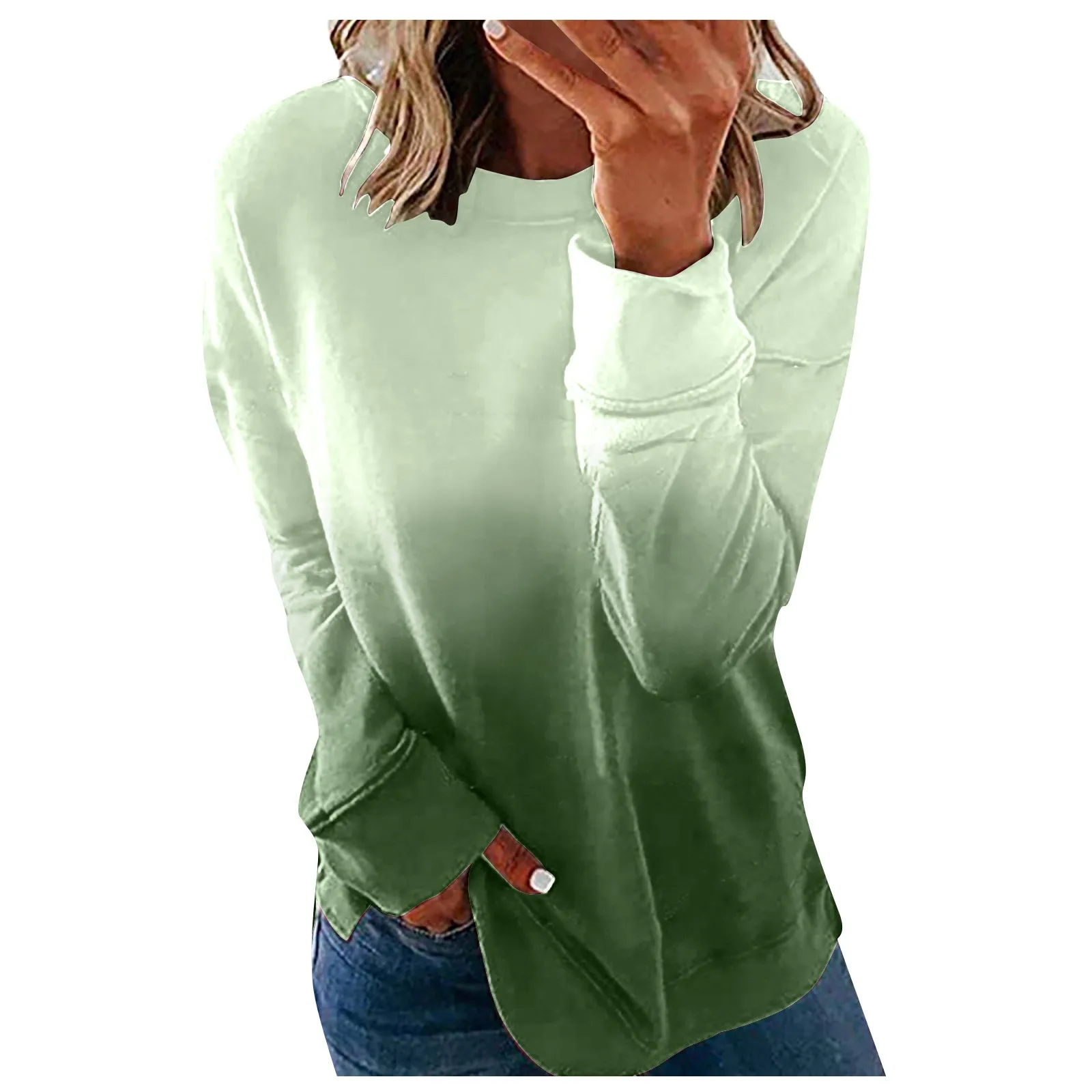 Женская одежда размера плюс зимняя футболка оверсайз с круглым вырезом женская