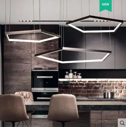 저렴한 판매 부서 모래 테이블 샹들리에 미니멀리스트 크리에이티브 바 블랙 티타늄 스테인레스 스틸 디자이너 샹들리에