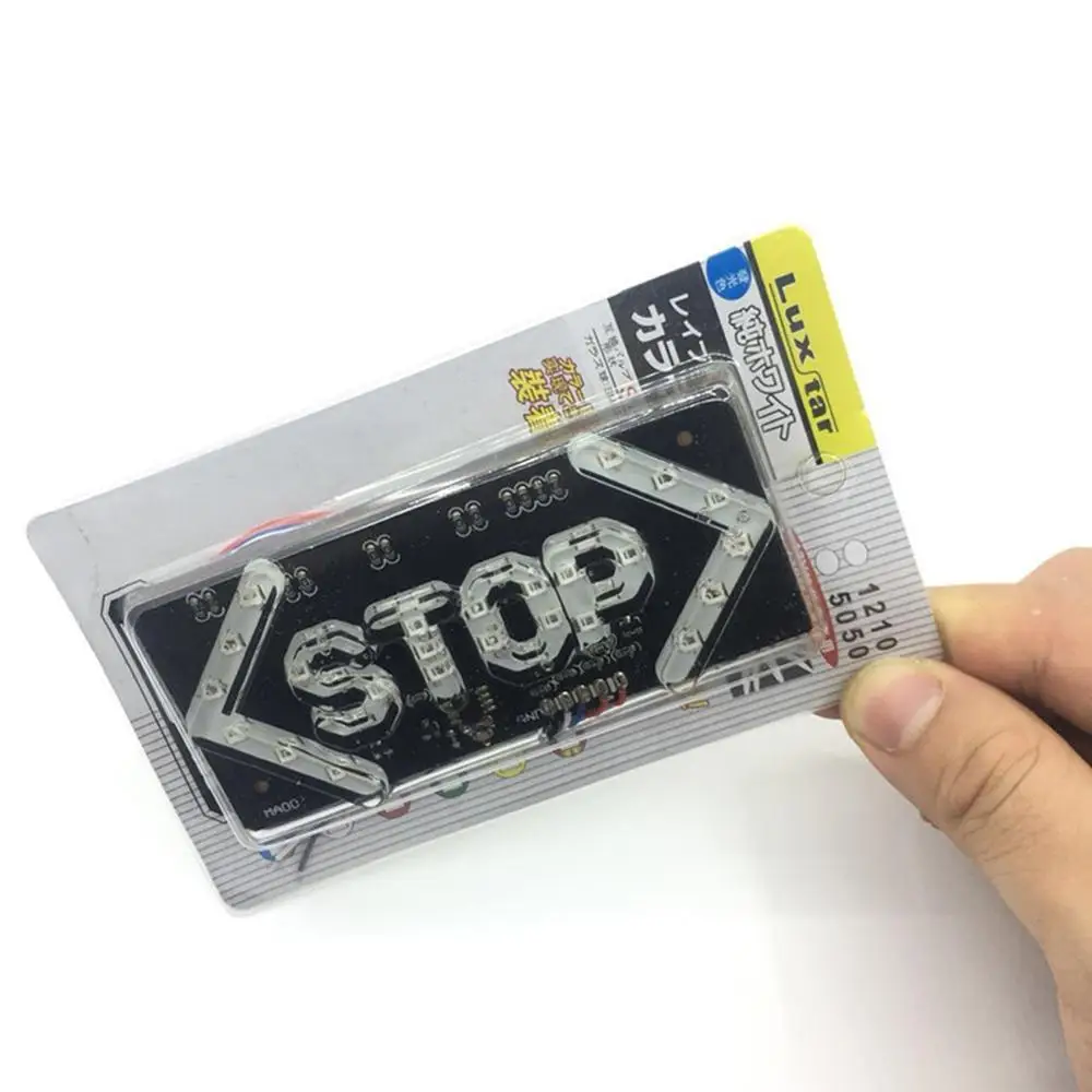 

12V Warning Light LED Motorcycle Light Flash STOP Motor Indicator Lamp Brake Turn Signal Driving Taillight