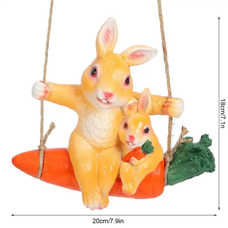 Аксессуары подвесные украшения в форме животных кроликов из синтетической смолы