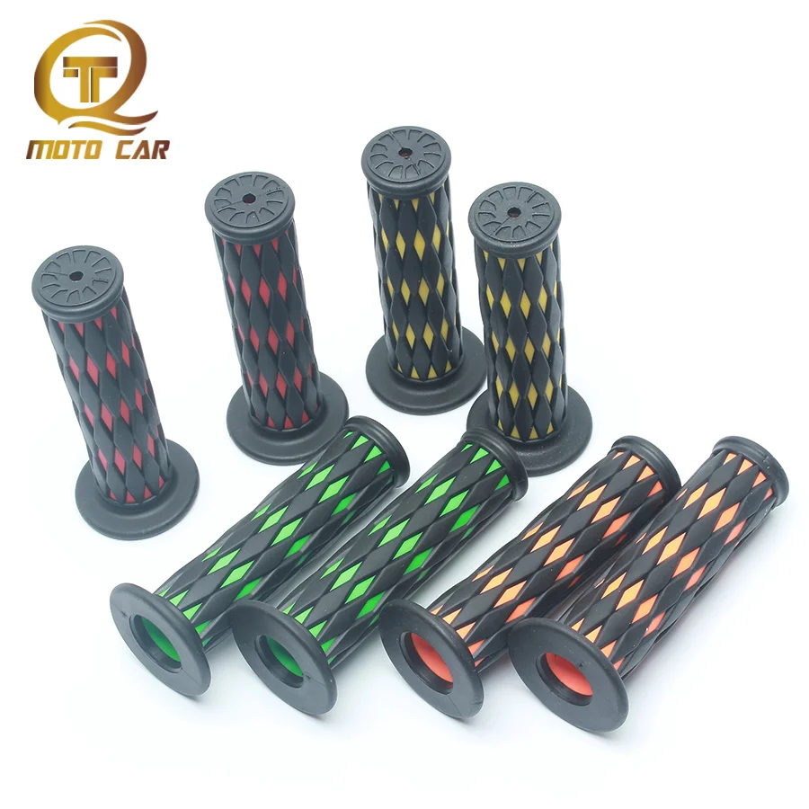 1pair Universal Motorcycle Hand Grips Rubber Handle Bar 7/8&quot 22mm for Honda KAWASAKI Yamaha Suzuki DUCATI KTM Vintage Cafe Racer |