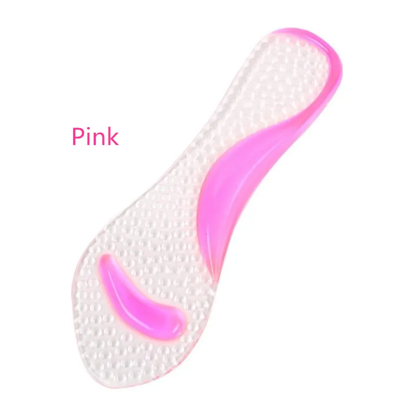 Pink 1 пара Подпяточник в обуви на высоком каблуке расстроен арки поддержки стельки силикагелевые стельки Анти-скольжения для Для женщин высокий каблук Сникеры на каждый день - Цвет: Pink