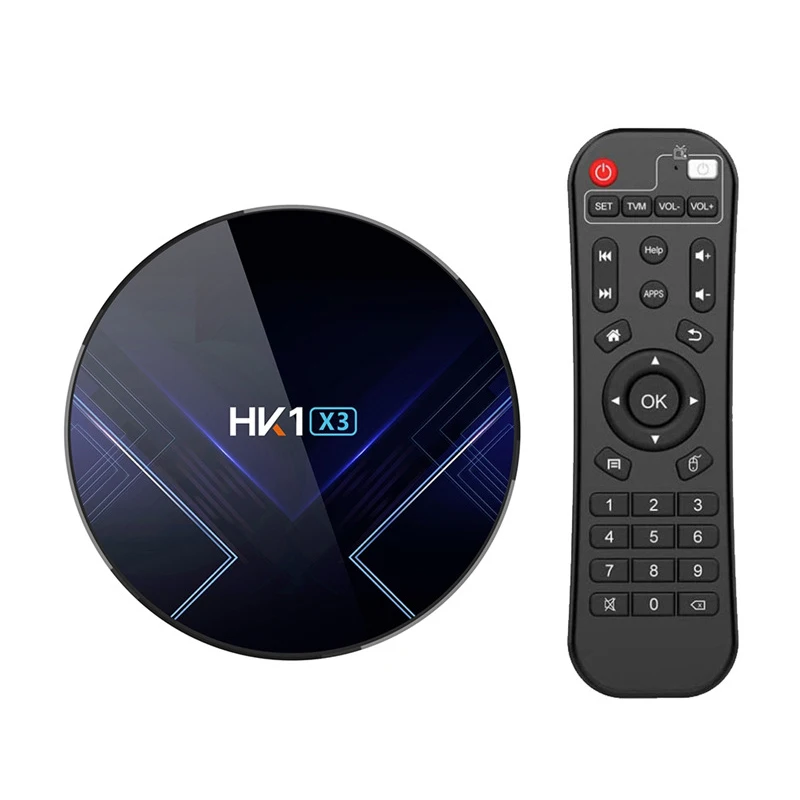 HK1X3 Amlogic S905W Смарт ТВ приставка Android 9 0 4G 128G медиаплеер 4K Google голосовой помощник