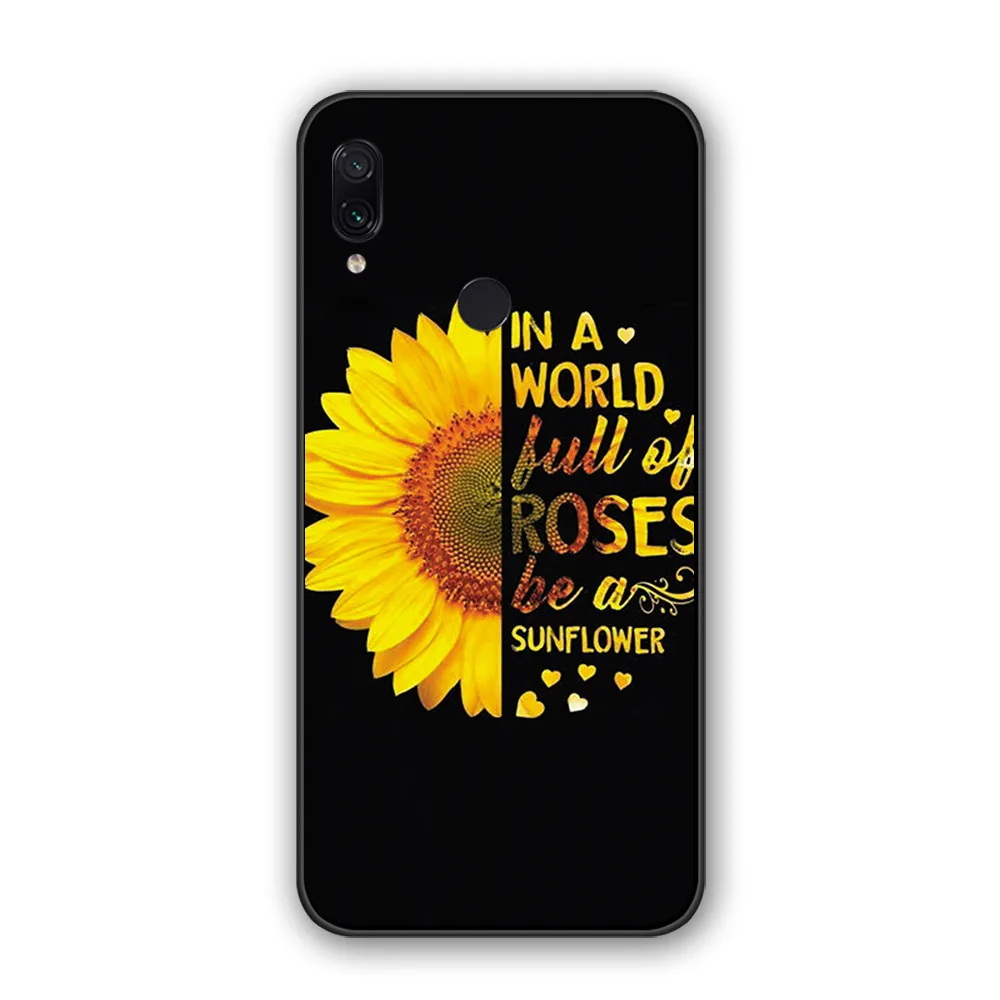 Силиконовый чехол из ТПУ с желтым цветком и подсолнухом для Xiaomi Redmi 4A 5A 6A 5Plus S2 K20 GO
