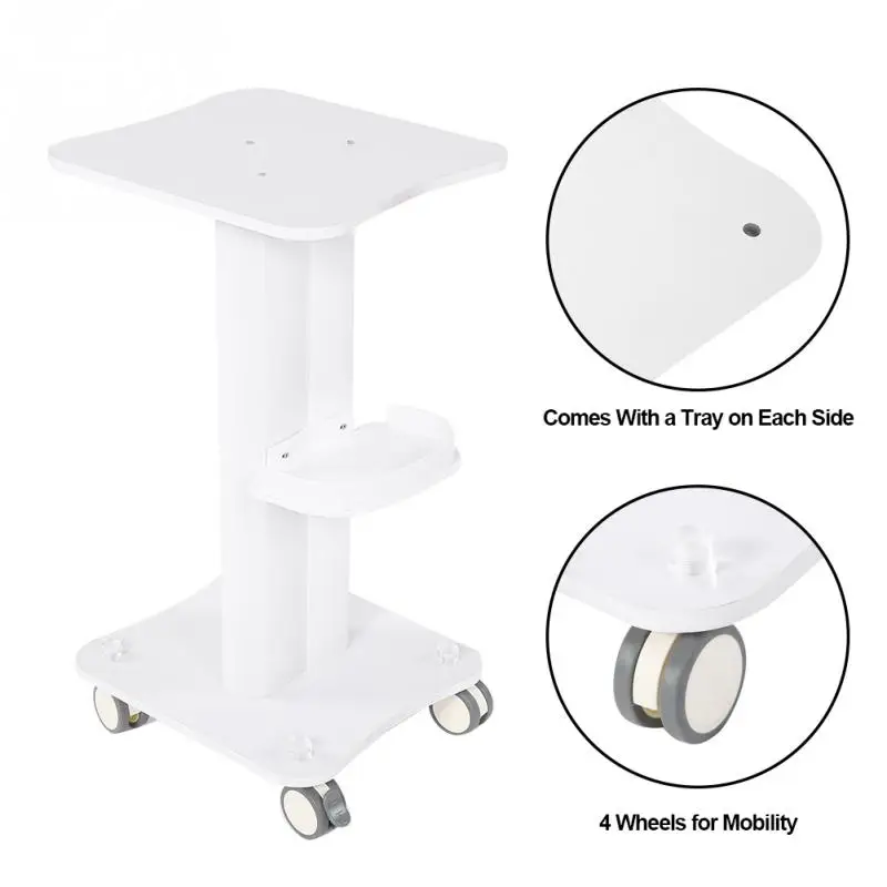 Multi-function Three-layer Desktop Beauty Salon Wooden Rolling Trolley Small bubble Bracket use for family Parlor |