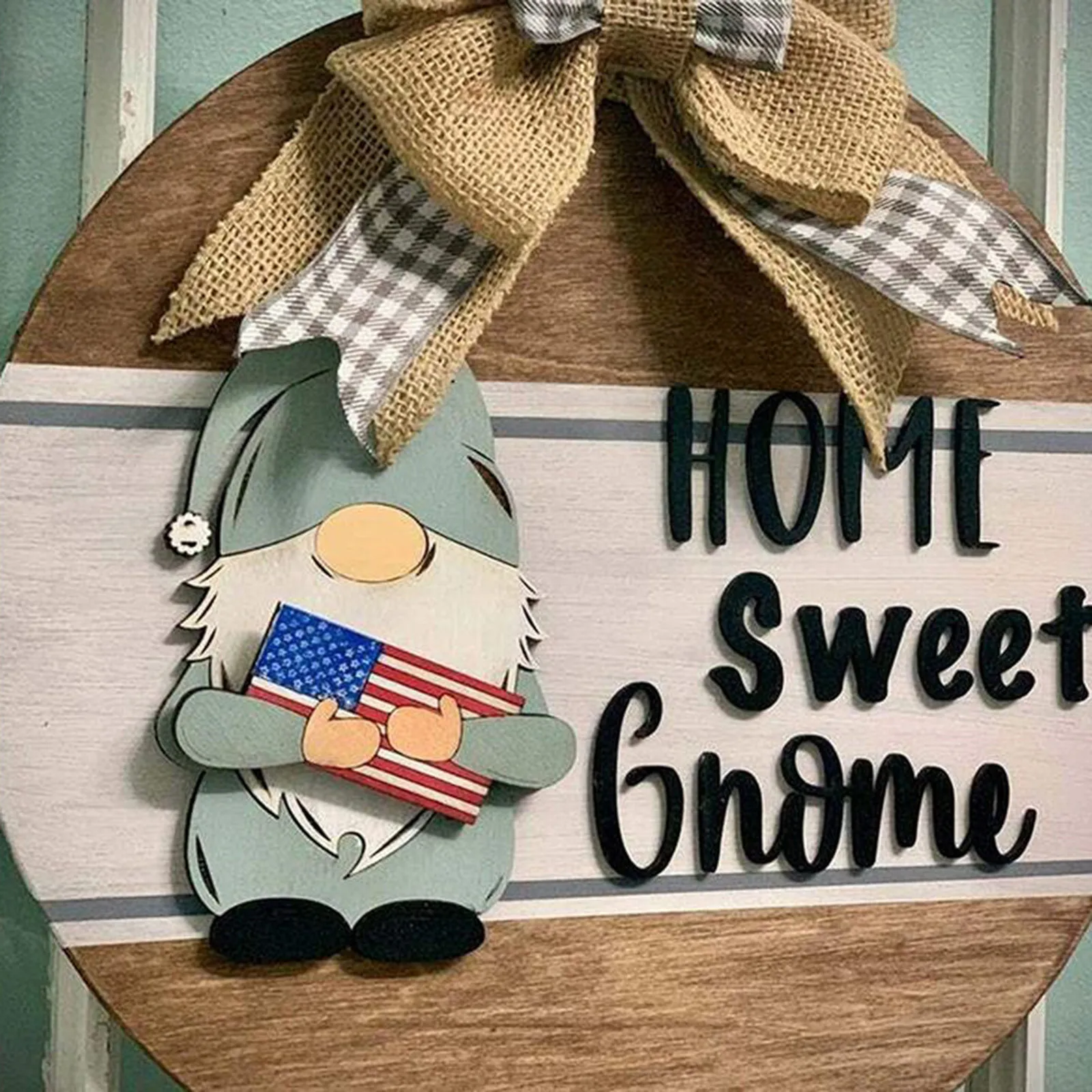 Gnome Door Hanger Seasonal Welcome Sign With Interchangeable Holiday Pieces Aesthetic Room Decor Ozdoby Do Pokoju Mural | Дом и сад