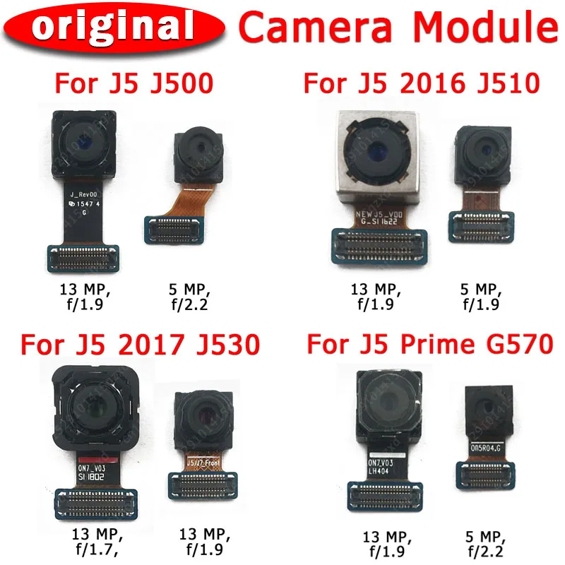 Оригинальная передняя и задняя камеры для Samsung Galaxy J5 2016 2017 Prime J500 J510 J530, модуль основной камеры, запасные части