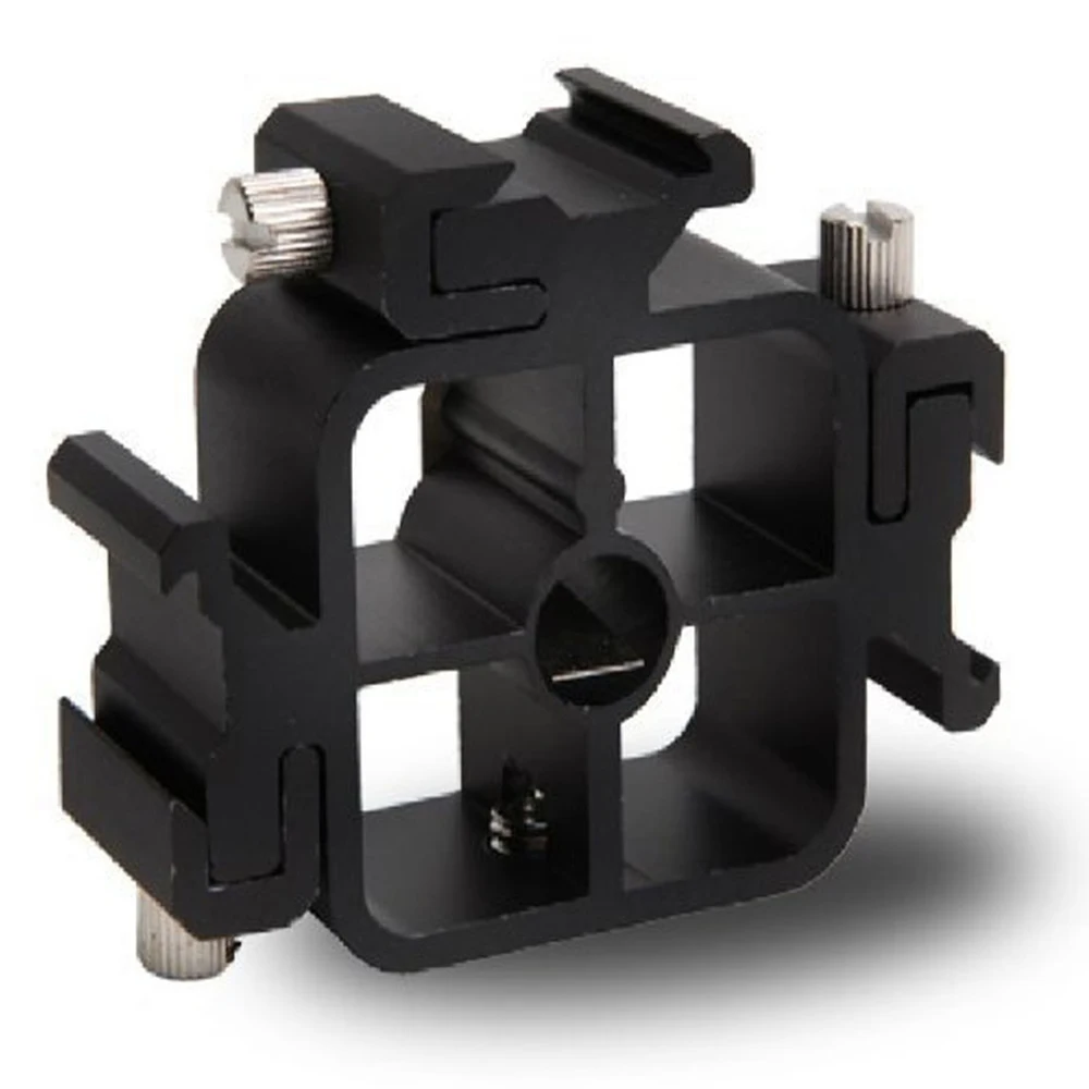

3in1 Triple Cold Shoe Mount Plate Bar Microphone Stand Video Light Extend Bracket for Zhiyun Smooth 4 Feiyu Vimble 2 Osmo Mobile