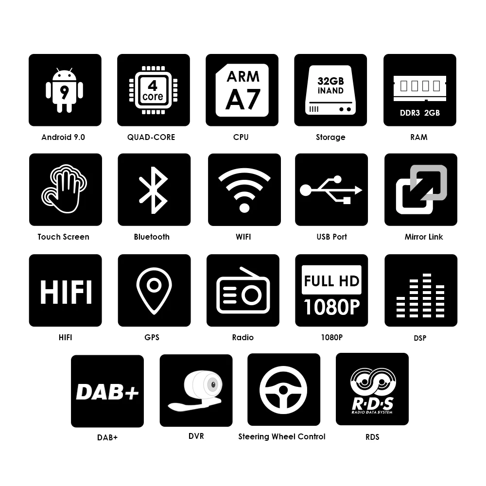2 din 9 ''Android 9,0 2G ram Автомагнитола Стерео gps Navi forVW Passat B6 CC Polo GOLF 5 6 Touran J etta Tiguan Magotan Seat DAB 4G