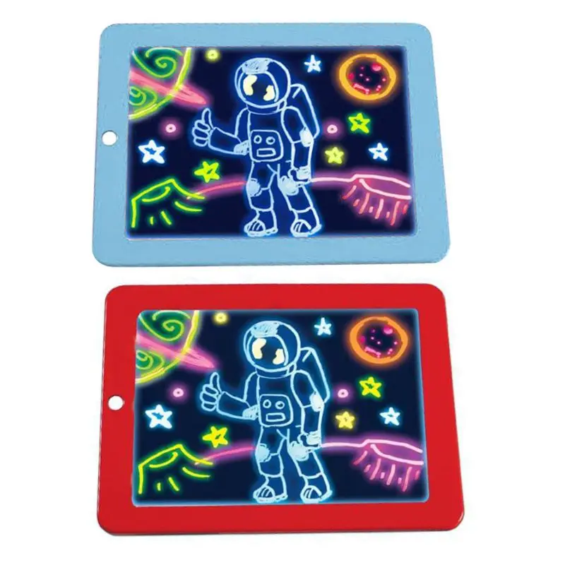 

3D Magic Drawing Board Creative Kids Children Pen LED Lights Glow Art Sketchpad