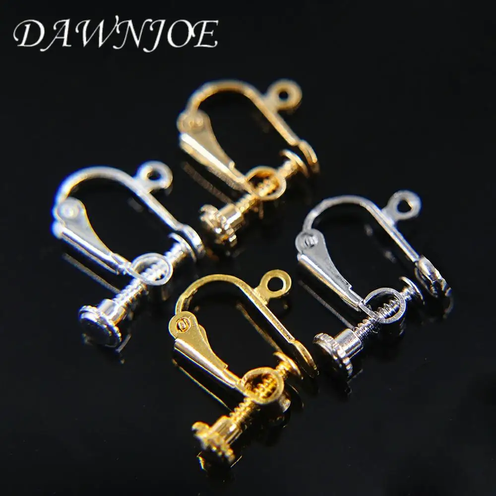 10 шт. 4 цвета чистая медь регулируемый латунный винт зажим для ушей не