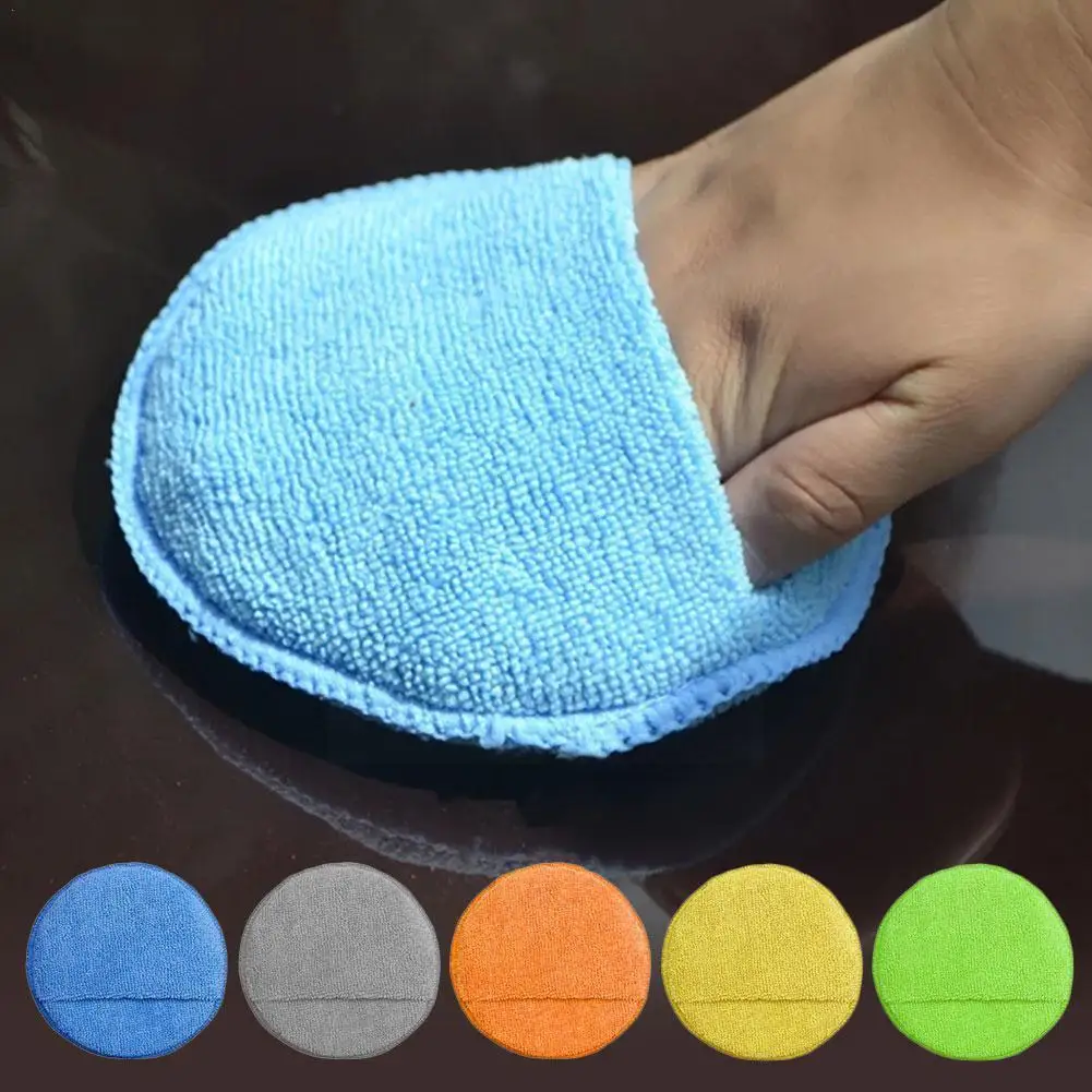

Microfiber Wax Applicator Pad 10pcs 5" Diameter Ultra Finger Wax Remover Microfiber Polish With Soft Pads Apply Car Po G3i3