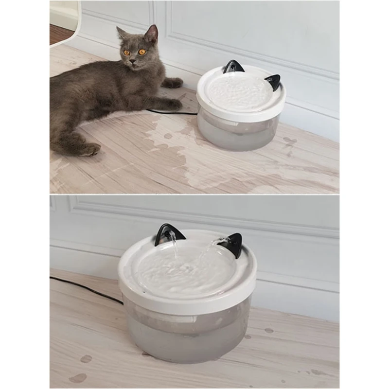 

Cute Fountain Cat Drinking Water Fountain with Water Dispenser Extremely Quiet Easy Clean & Dishwasher Safe for Cats