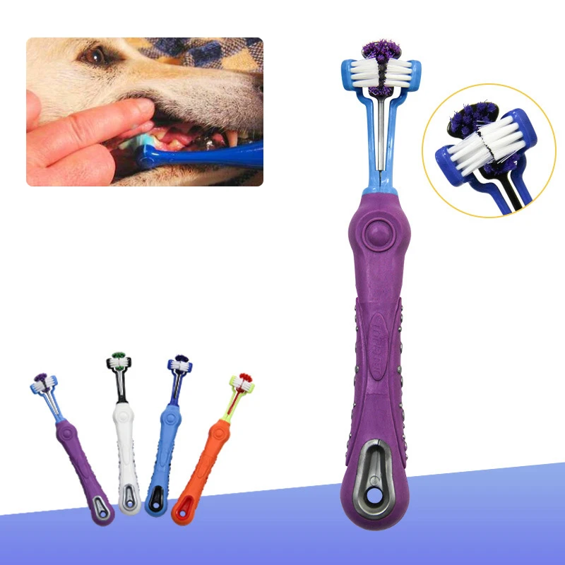 

Pet Dog Toothbrush Multi-angle Cleaning Tooth Bad Breath Tartar Teeth Care Tool Brush for Dog Cat Protection Health Product
