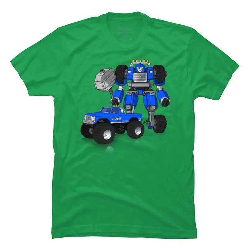 

Classic Black Tshirts Gundam Bigfoot Robot Simple Style Tops & Tees 100% Cotton Crewneck Short Sleeve Customized Tops Tees